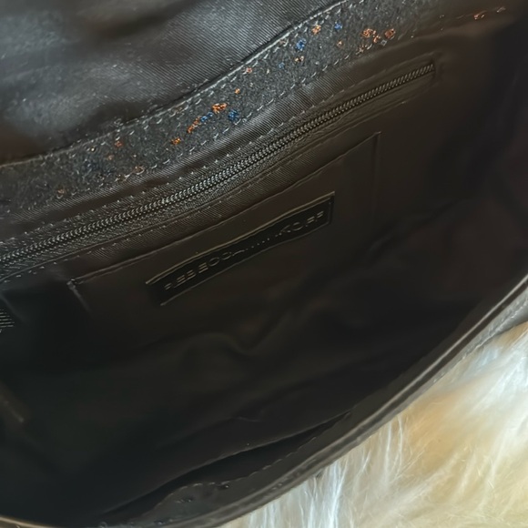Rebecca Minkoff Love Crossbody In Black Splatter Suede - Picture 11 of 16